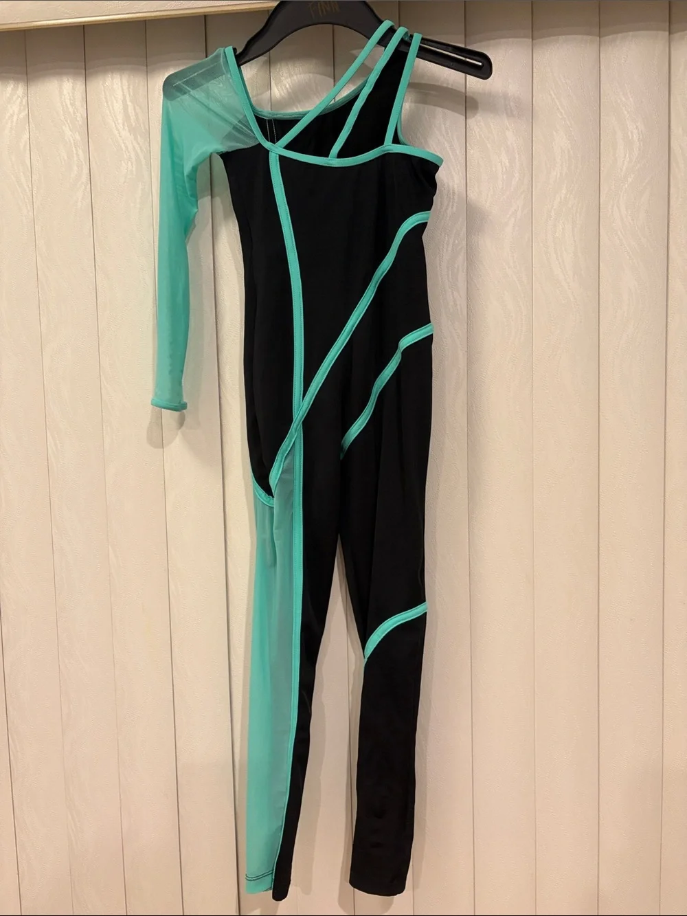 Revolution Black and Mint Green Dance One-Piece Costume